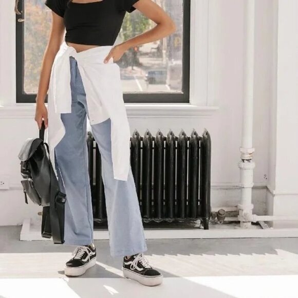 Smash + Tess NWT City Wide Leg Cordory Ankle Grazers in Pacific Blue size XXS - Picture 1 of 12